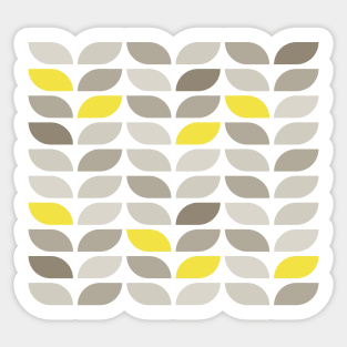 Geometric Pattern: Leaf: Winter Sticker